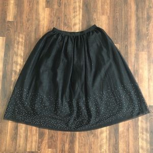 A New Day Embellished Tulle Midi Skirt